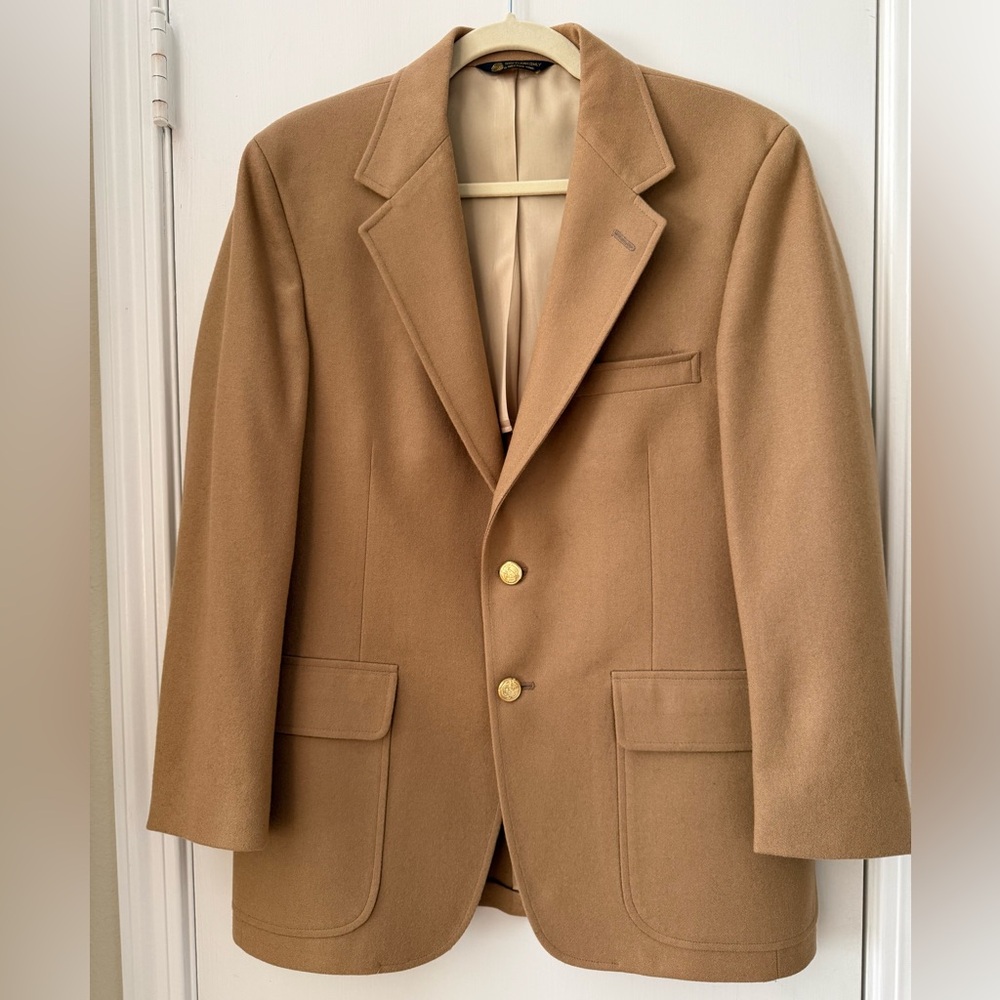 Vintage 100% Wool Patric James Tan Blazer